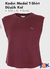 SLAZENGER KADIN MODAL T-SHİRT DÜŞÜK KOL SLAZENGER KADIN MODAL T-SHİRT DÜŞÜK KOL